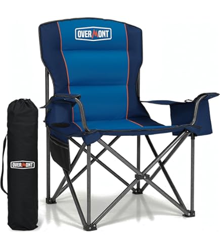 Tabouret Pliant Noir Rembourré - Chaise D'appoint Camping Fête - Occasion