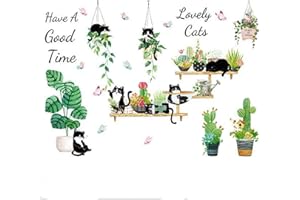 Eabdice Adesivi Murali Piante Tropicali Verdi, Verdi Tropicali Adesivi, Verdi Adesivi da Parete, per la Decorazione Delle Pareti di Soggiorno, Studio, Ufficio