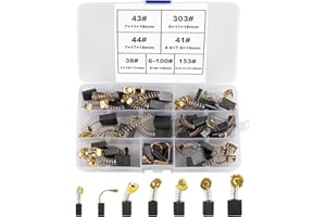 UYUYong 40 Pièces Balais de Charbon Machine Electrique Brosses de Carbone Brosses de Carbone pour Ponceuses Charbon Moteur Dureté Elevée pour Meuleuse D'angle Scies etc. Outils électriques-7 Tailles
