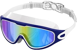 Ambienden Gafas Natacion Hombre Mujer Montura Grande Lentes HD | Gafas Natacion Para Adultos Antivaho ProteccióN UV | Unisex Ideales Para Buceo Y Deportes AcuáTicos