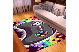 PEIHUODAN Alfombras Gaming Suelo Habitacion Grandes Pequeñas Juvenil Chico Infantiles Alfombras Gamer Videojuegos Modernas Grande Alfombras Salon Baño Antideslizante Lavables Vinilo (colores,100x150 cm)