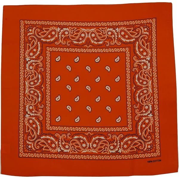 Bandana MST Beige 100% Coton - Motif Fleur De Cajou