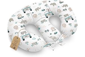 Totsy Baby Cojín Lactancia gemelar Nursing Breastfeeding - 90x50 cm - Almohada de Lactancia para bebé Multifuncional para Gemelos Chest Pillow Pecho posicionamiento Oeko-Tex África
