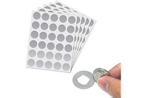 SCRATCHSTIX 150 piezas, 25mm, Tarjeta Rasca Pegatinas, Scratch Sticker - Plata Circulo