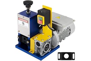 Happybuy Machine à Dénuder électrique HXSMS-025, Pince à dénuder électrique 1.5-25mm, recycler les fils de cuivre/enlever l'isolant en plastique et en caoutchouc des fils de ferraille intacts Bleu