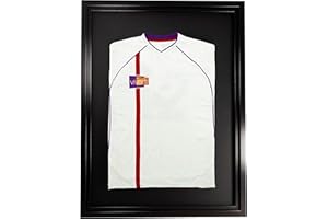 Vivarti DIY Adulto estándar Deportes Camisa Pantalla Marco 60 x 80cm - Marco Negro, Marco Interior Negro, Tarjeta de Respaldo Negro