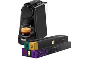 De'Longhi Nespresso Essenza Mini EN85.B, Machine à Café Automatique, Machine à Capsules pour une Seule Tasse, Ensemble de Bienvenue Inclus, Design Compact, Pression 19 Bar, 1150W, Noir Piano