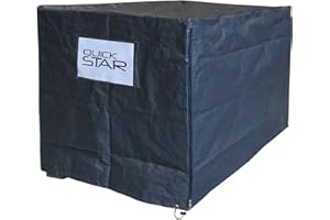 QUICK STAR 5x Gitterbox Abdeckung 125x85x87cm Grau PE Gewebefolie Schutzhülle Abdeckplane Staubschutz Versandtasche