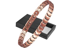 YINOX Chaîne de Pied Bracelet de Cheville magnétique en cuivre pour Hommes 26CM / 10MM