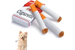 Wdmiya Lustiges Hundespielzeug-Zigarette Quietschend, Giggle Zigaretten-Förmiges Spielzeug für Hunde Welpen, Plüsches Hundespielzeug für Kleine Große Hunde, Interaktives Hunde