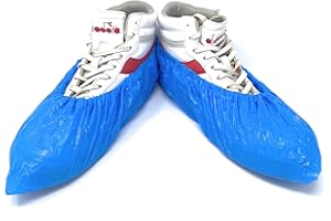 AQASKIN Couvre-chaussures jetables de 5 grammes, chaussures jetables CPE, entrée de piscine, parking pour bébé et bien d'autres utilisations (Quantité 100 pièces)