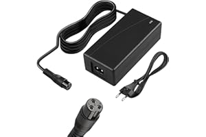 Xahpower 24V Chargeur Trotinette Electrique, 12mm Connecteur Adaptateur Secteur pour Razor E100 E200 E200S E175 E300 E300S E125 E150 E500 PR200 E225S E325S MX350 MX400 ZR350 PR200 Pocket Sports Mod