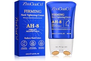 OEDPMFYL Dekoltee Antifalten, AH-8 Firming Neck Cream With Roller, Neck Firming Cream for Loose Skin, Hals und Dekolleté Creme, Straffende Halscreme Gegen Schlaffe Haut und Zum Festigen,Anti-Aging, Nähren,120G