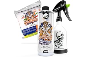 Nuke Guys Juego de limpiador universal para coche, concentrado de 1 L + pulverizador Kwazar de 0,5 L + 8 paños de microfibra, para la limpieza interior, exterior o limpieza del motor