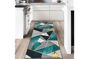 ‎LYYK LYYK Läufer Flur 40x150cm, waschbarer Kurzflor Teppich mit rutschfestem Gummirücken Hochwertiger Küchenläufer für Eingangsbereich, Waschküche & Wohnhausflur