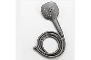 INEX Europa BL SS 88088 GRY Anti-Mobilny duży prysznic z 3 trybami strumienia i wężem o długości 175 cm (szary)