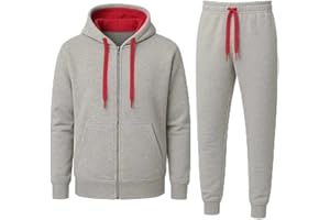 MH Home Men’s Premium Fleece Tracksuit Set Zip Hoodie & Jogger Bottoms Comfortable, Warm & Stylish Loungewear Set for Casual Wear, Gym, Travel