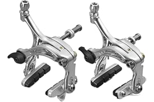 corki Cycles 1 Coppia di Freni a cerchione per Bici da Strada/Città, Pinza Anteriore e Posteriore (Nero e Argento)