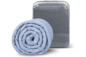 ‎WINTHOME Winthome Weighted Blanket, 150 x 205 cm, 10.4 kg Therapy Blanket with Duvet Cover, Anti-Stress Weighted Blanket for Adults, Children, Heavy Blanket