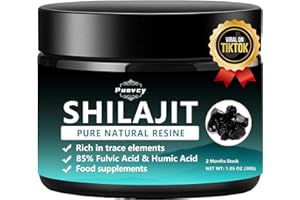 PUOVCY Shilajit Resin | Contains 75% Fulvic Acid | 85+ Trace Minerals, Gold Grade Shilajit Resin 30g, Provides Energy and Immunity, Suitable for Men and Women.