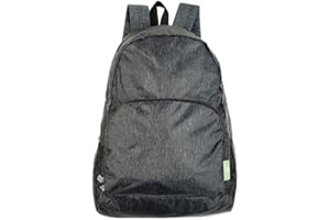 ECO CHIC Lightweight Foldable Water Resistant Backpack Rucksack Folds into Pouch for Storage