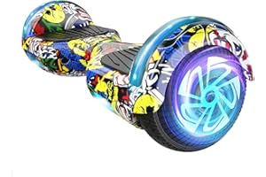 SISIGAD Hoverboard for Kids Ages 6-12, with Built-in Bluetooth Speaker and 6.5" Colorful Lights Wheels, Safety Certified Self Balancing Scooter Gift for Kids