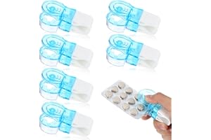SIBBA 6 Stück Pillendosierer, Entferner-Clips für Flaschen, Taschen, Haushaltszerkleinerer, Hersteller für ältere Menschen, Blisterpackungen, Beutel, Schneiderhalter, Splitter, Mühle für kleine Pillen,