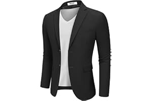 COOFANDY Herren Sakko Sportlich Freizeit Blazer Anzugjacken Business Jackett Regular Fit 2 Knöpfe