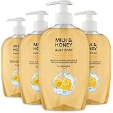 by Amazon Hand soap with honey and milk, 4 x 500 ml
