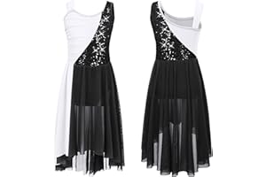 Doomiva Lyrical Dance Dress for Girls Ballet Dance Leotard Dress Contemporary Performance Costume Camisole