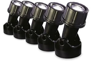 Blagdon Ultra Bright Economical LED Pond and Garden Lights, Fully Submersible, Waterproof, 1 Watt (5 Lights), with Transformer, Cables and Fixings, Black