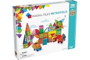 Magna-Tiles Metropolis zestaw budowlany z magnetycznymi płytkami 3D, 110 elementów