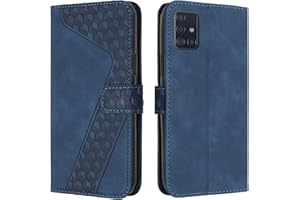 OKZone Cover per Samsung Galaxy A51 5G, Custodia in Pelle Samsung A51 5G, Antiurto Cover a Libro Galaxy A51 5G Magnetica Portafoglio Folio PU Pelle Flip Protettiva Caso con Wallet Case Cover (Blu)