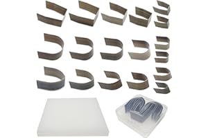 JMZLLRX Set di Fustelle per Taglio in Pelle, 18 Forma Strumento per La Punzonatura Degli Angoli Della Pelle, Pelle Perforatrice in Acciaio per Taglierine per Artigianato in Pelle