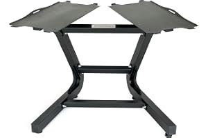 BRAINGAIN Viktställ – Ställ för justerbara (Kompatibelt med 20 kg, 23,5 kg, 32 kg, 32,5 kg, 41,5 kg BRAINGAIN-hantlar) Svart/Krom
