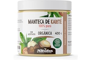 PLANÈTE AU NATUREL Manteca de Karité Ecológica 400 g - 100% Vegetal - Sin aditivos - Sin Refinar - para Cuerpo - Cara - Piel - Pelo- Uñas - Cabello