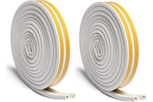 SNPURDIRI 12m Fenster Zugluft ausschließen Band, selbstklebend D-Typ, Gummi Tür Dichtungsstreifen, Zugluft ausschließen für Tür, Wetterstreifen, Fenster Dichtungsstreifen, Fenster Tür Isolierung Streifen（Weiß）