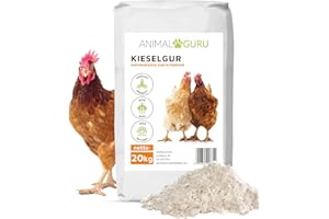 GARDENGURU reine Kieselgur für Hühner 20kg Diatomeenerde Pulver Kieselerde als Pulver für ihren Hühnerstall & Garten gut für Hühner, Wachteln & anderes Geflügel
