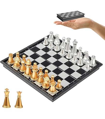 Xrten Jeu échecs Voyage Magnétique Pliable Jeu de Plateau pour Voyage