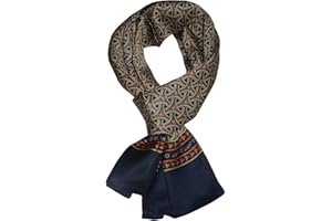 ARZER UK_Stone - Foulard da uomo, 100% seta, sciarpa vintage, Taglia unica