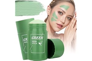 ZYNXEL 2 PACK Green Mask Stick, Grüner Tee Cleansing Maske Stick, Deep Cleansing Smearing Mask, Moisturizing Nourishing Skin, Regulieren Sie den Wasser- und Öl Haushalt der Haut