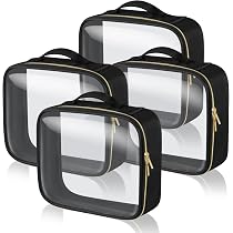LHLZNB Transparenter Kulturbeutel – Nass/Trocken-Trennung, PVC, 31x21x15 Cm