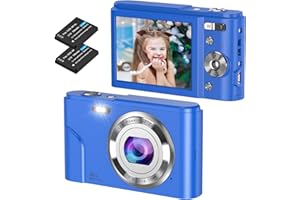 Digital Camera 1080P Full HD Compact Camera 36MP Vlogging Camera with 16X Digital Zoom, FamBrow Photo Camera 2.4 Inch LCD Mini Video Camera for Students/Children/Adults/Beginners (Blue)