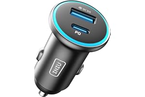 INIU 66W Zigarettenanzünder USB C, 12V USB Adapter Auto [36W PD & 30W QC3.0] Kfz Ladegerät, Super Schnellladung Handy Car Charger Verteiler Steckdose für iPhone 16 15 14 13 iPad Samsung Galaxy S24 S23