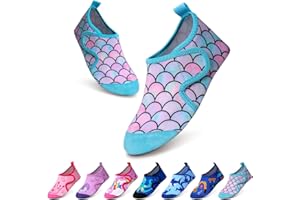 Tolaler Scarpe Mare Scoglio Bambino, Scarpe da Acqua Bambini Ragazze Ragazzi con Suola Ispessita e Antiscivolo Scarpe da Acqua Bambini Morbide e Resistenti/Spiaggia Piscina Surf Sport Acquatici
