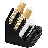Mind Reader 4 Compartment Acrylic Cup and Lid Storage O...