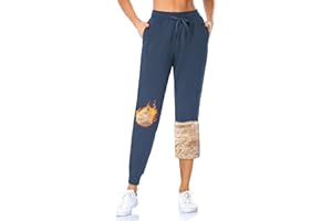 MOVE BEYOND Pantalon de Jogging en Polaire Femmes avec 2 Poches Longue Pantalon de Chaud Doublé en Sherpa avec Cordon Sweatpants Hiver