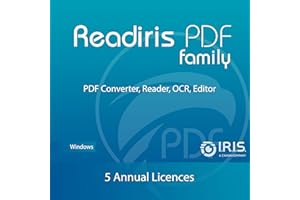 Readiris PDF Famille 365 Éditeur PDF professionnel – logiciel PDF 5 Licences annuelle – Numériser, OCR, Modifier, Protéger, Annoter, Exporter et Signer des PDF pour 5 PC Windows