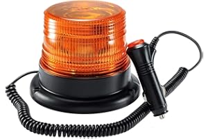 AnTom beacon Light 12V 24V amber flashing beacons for vehicles with 3 Meters cable for car truck tractor golf cart SUV