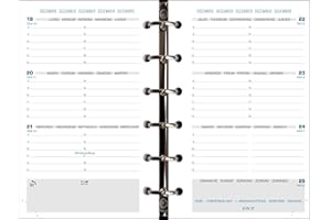 Exacompta - 14212E - Recharge Exatime 14 - 8,1 x 12,6 cm - Semainier Septembre 2025 à décembre 2026 - 16 mois